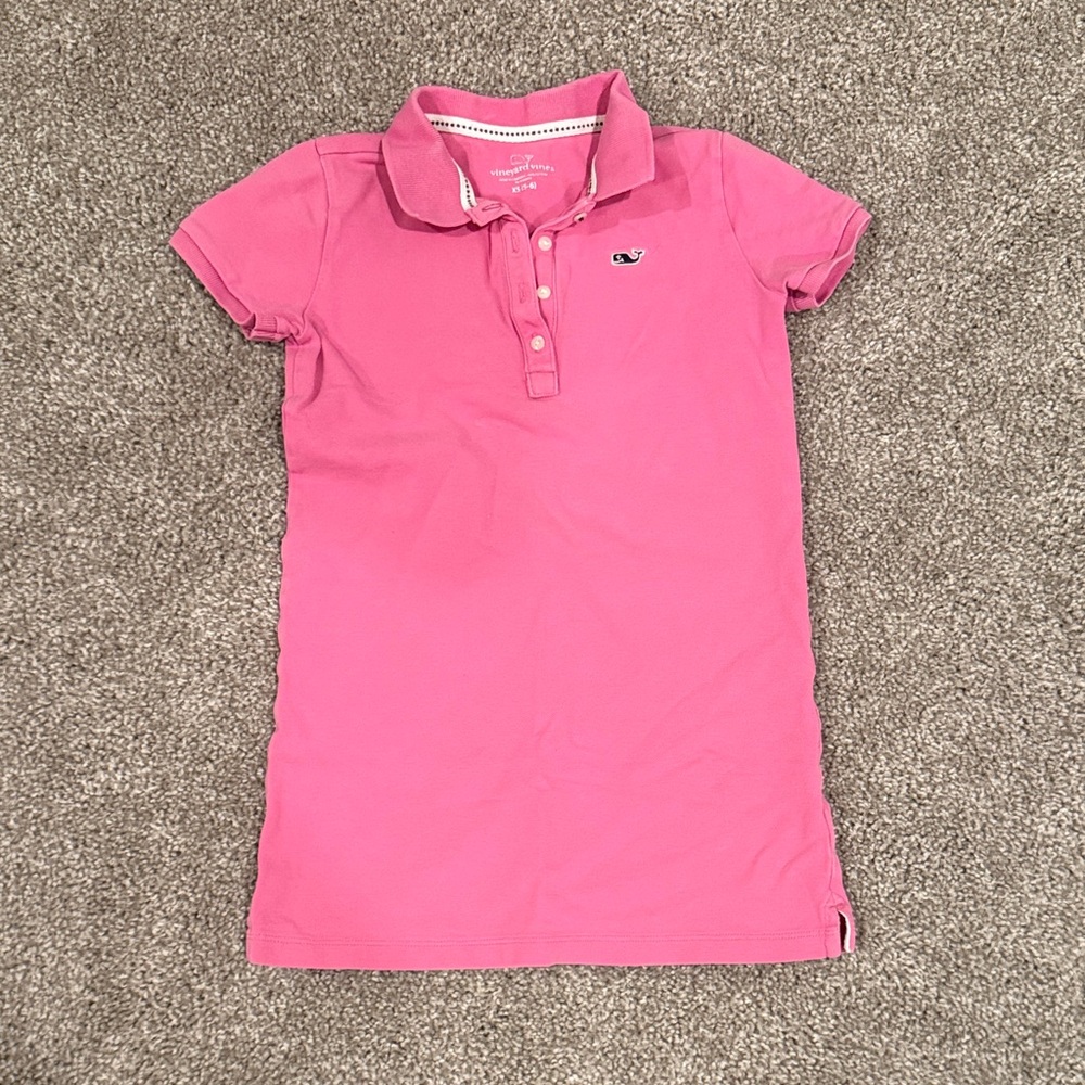 Pink girls Vineyard Vines Polo dress